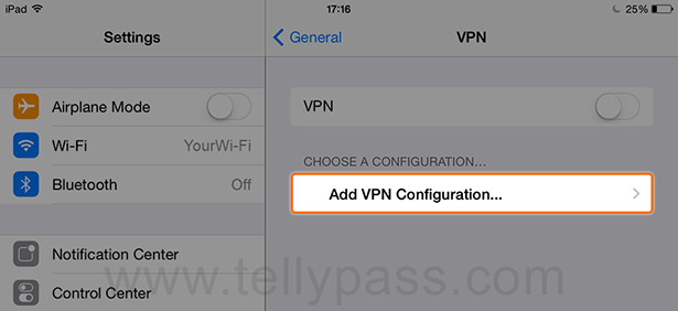 Configure iphone vpn - TellyPass